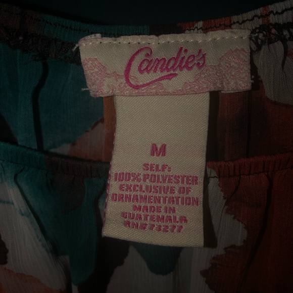 Candie’s medium sheer multicolored blouse - Picture 4 of 4